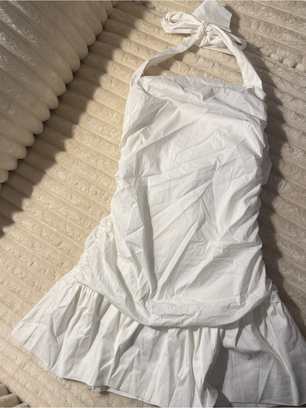 NWT Peppermayo White Halter Mini Dress - Picture 5 of 7